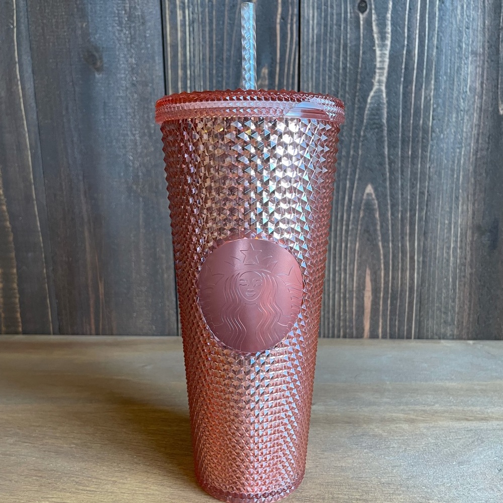 Starbucks rose gold studded cup